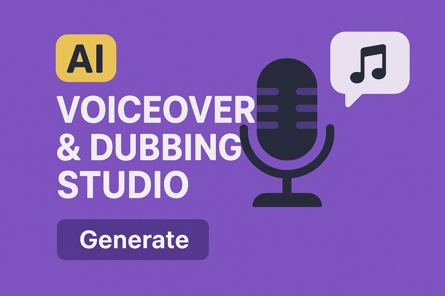 Voiceover & Dubbing Studio